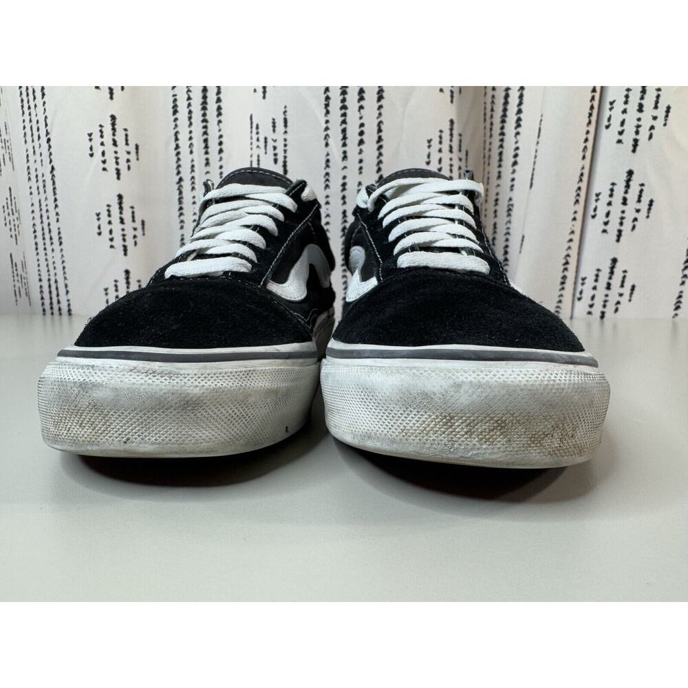 Vans Old Skool Lace Ups Shoes 6 M 7.5 W Black Suede Thrashed Rock WornIn Classic - Picture 3 of 14